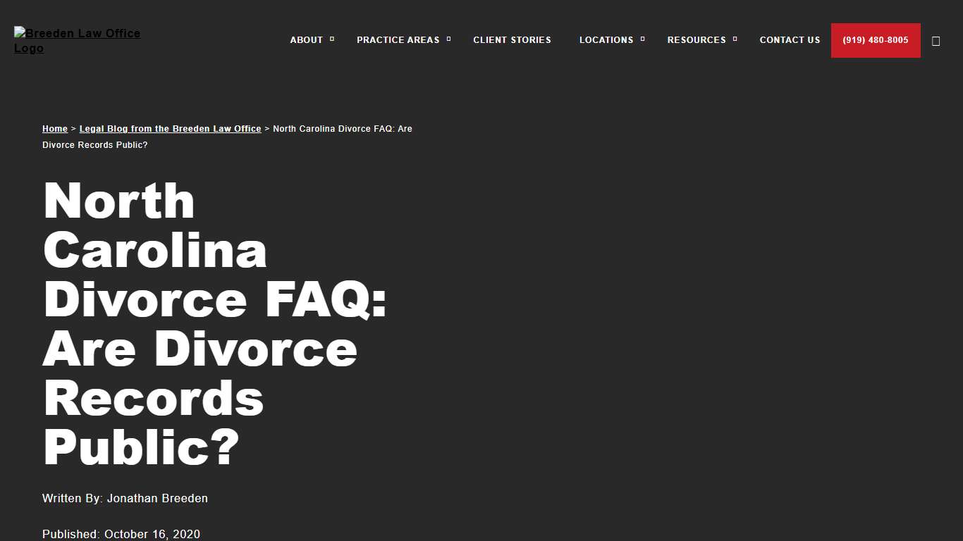 North Carolina Divorce FAQ: Are Divorce Records Public? - Breeden Law Office
